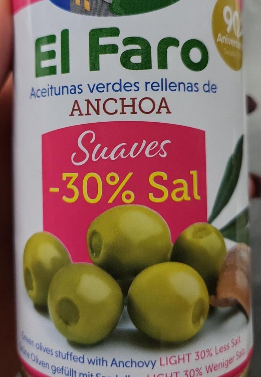 Fotografie - Aceitunas verdes rellenas de Anchoa Suaves -30% Sal El Faro