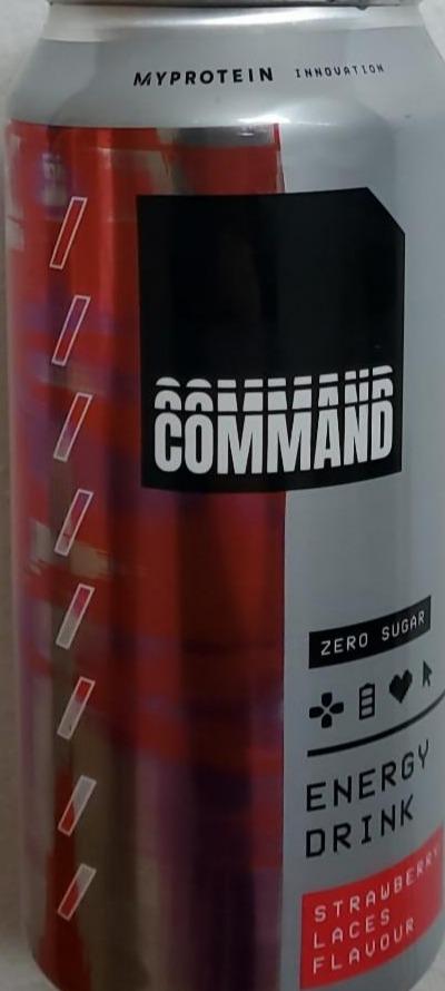 Fotografie - Command Energy drink Strawberry laces Myprotein