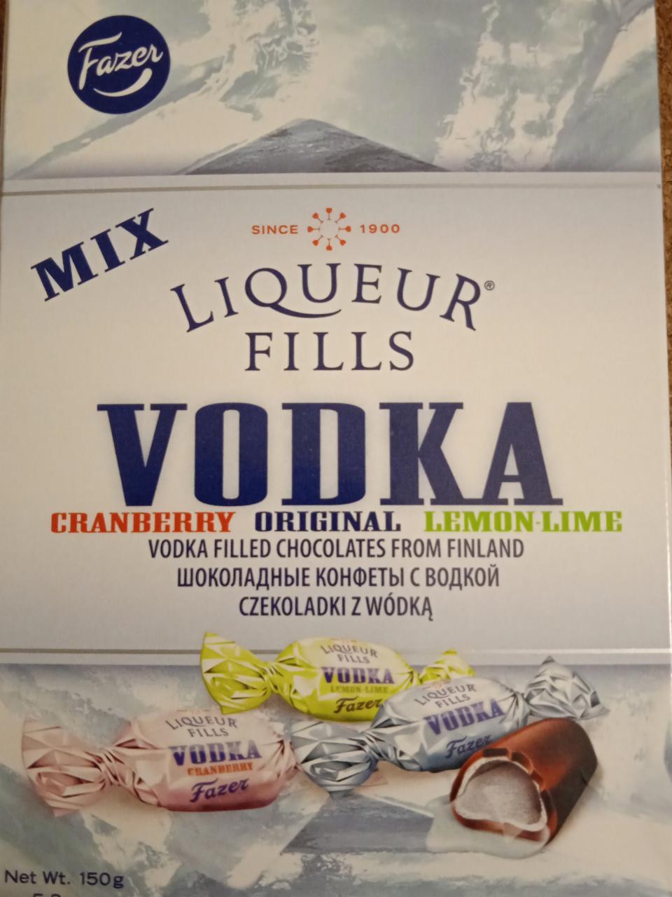Fotografie - Liqueur Fills Vodka Mixers Cranberry Lemon & Lime Fazer