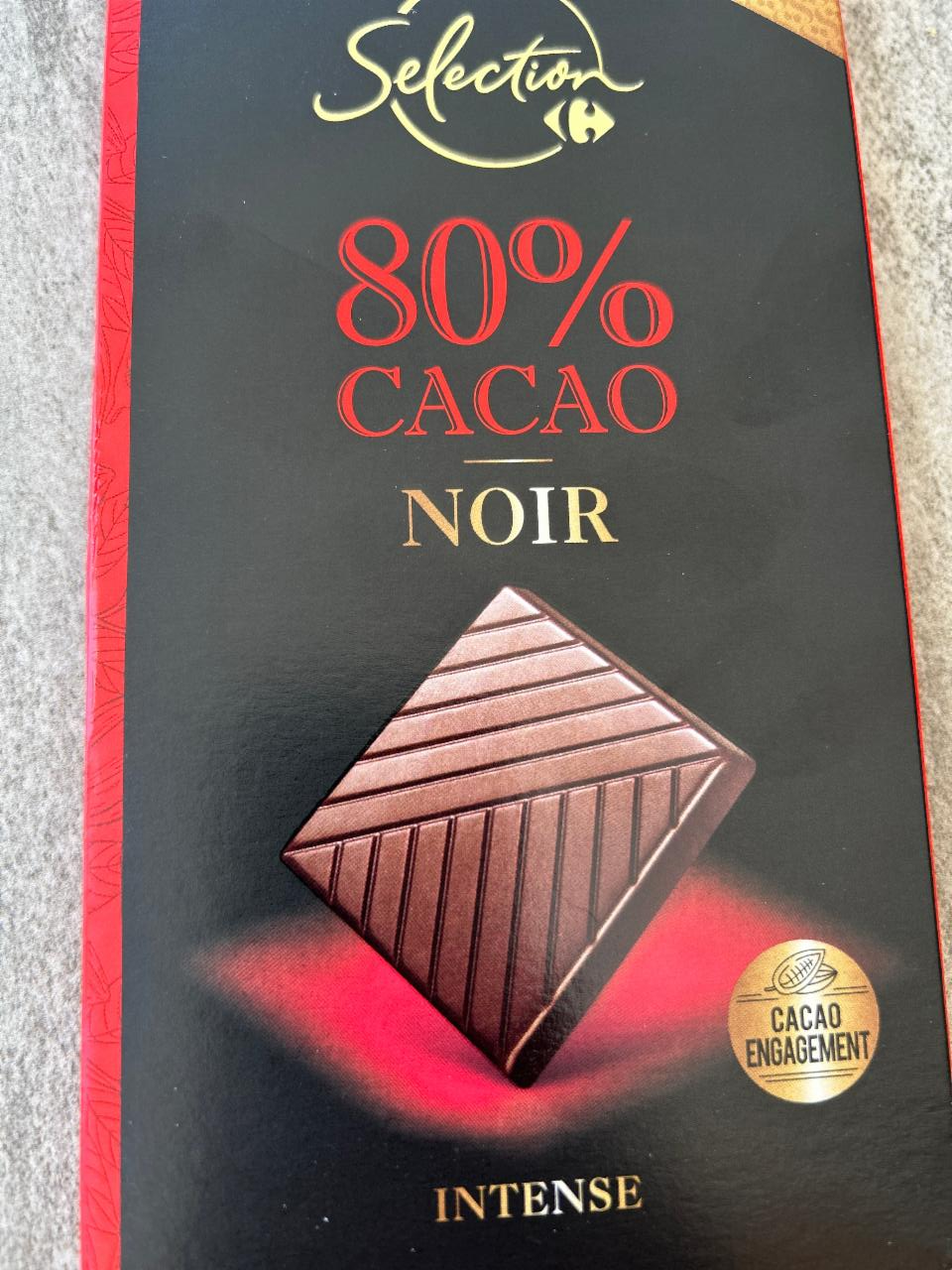 Fotografie - 80% Cacao Noir Intense Carrefour Selection