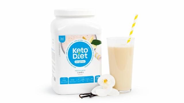 Fotografie - proteinový nápoj s příchutí vanilky KetoDiet