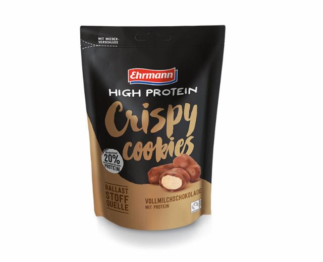 Fotografie - Crispy Cookies Vollmilchschokolade mit protein Ehrmann