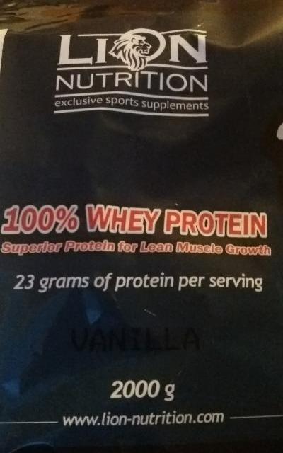 Fotografie - 100% Whey Protein Vanilla, superior protein for lean muscle growth Lion nutrition
