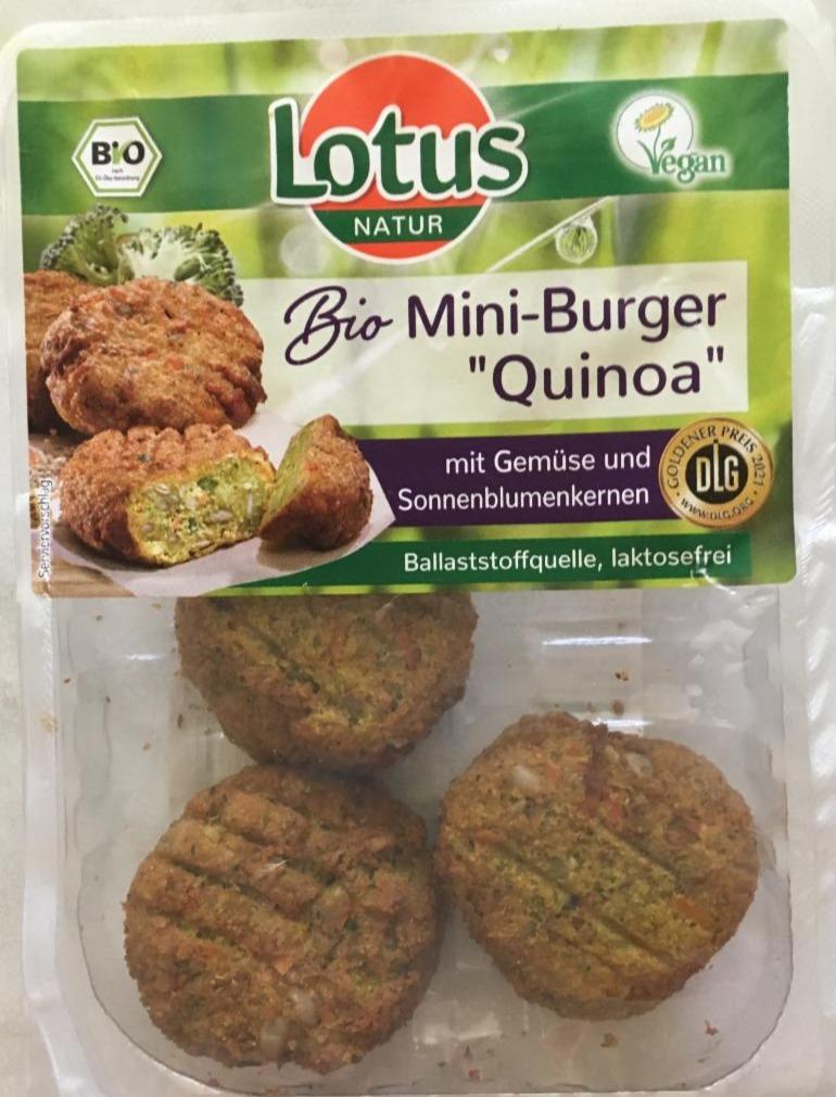 Fotografie - Bio-Mini-Burger “Quinoa” Vegan Lotus Natur