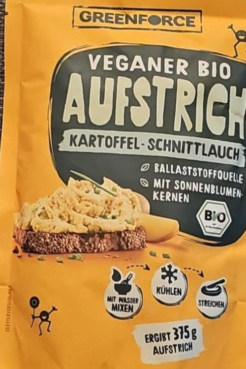 Fotografie - Veganer Bio Aufstrich Kartoffe-Schnittlauch Greenforce