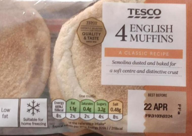 Fotografie - English muffins Tesco