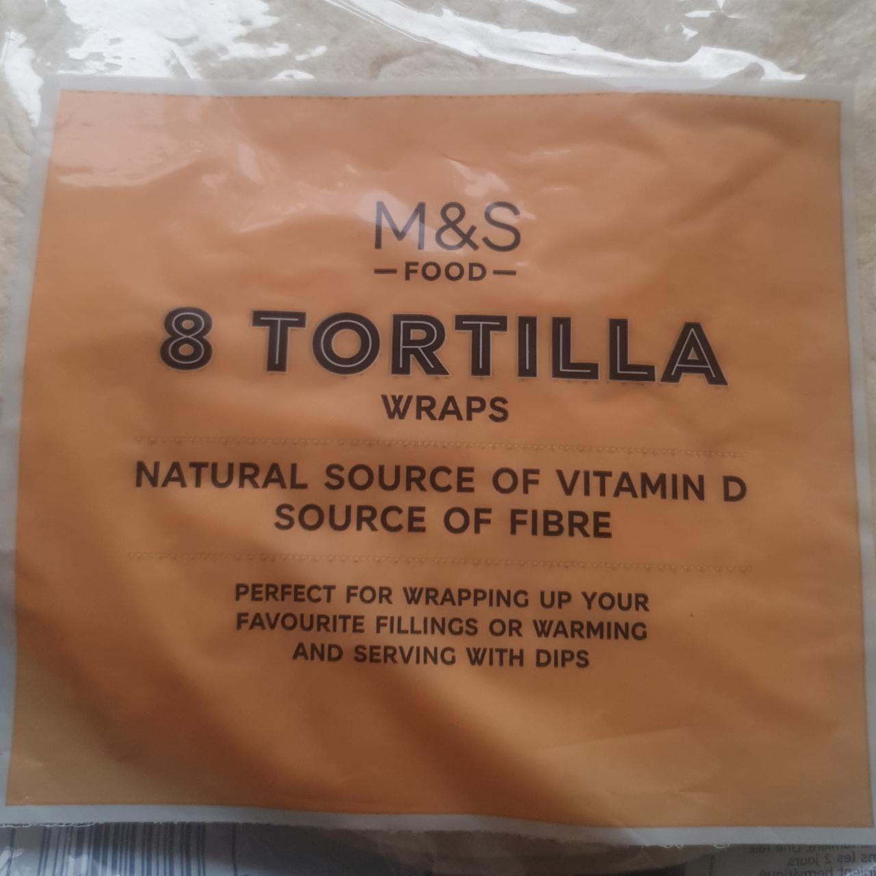 Fotografie - 8 Tortilla wraps M&S Food