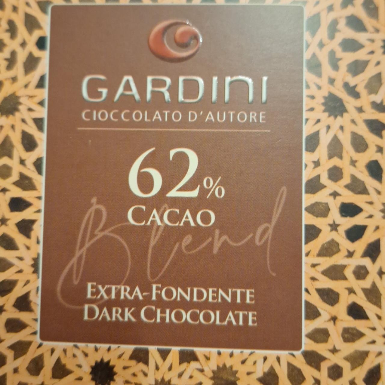 Fotografie - 62% cacao Extra-Fondente Dark Chocolate Gardini