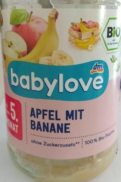 Fotografie - Apfel mit banane bio (příkrm jablka a banány) Babylove