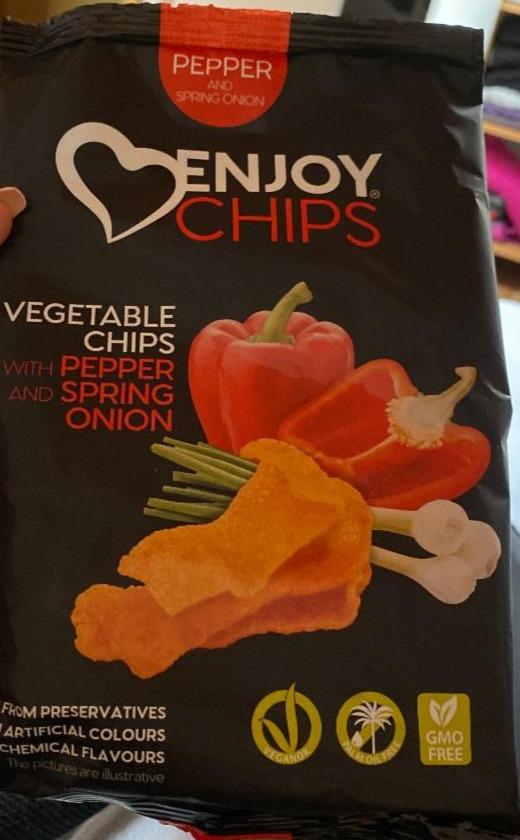 Fotografie - Vegetable chips with pepper and spring onion Enjoy Chips