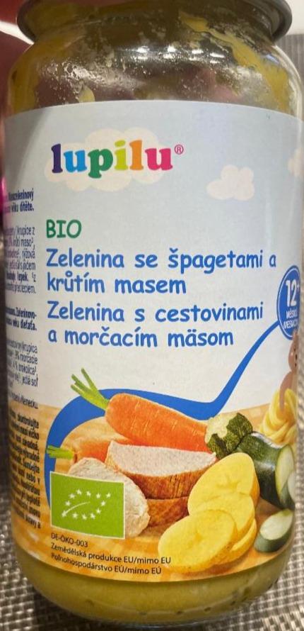 Fotografie - Bio Zelenina se špagetami a krůtím masem Lupilu