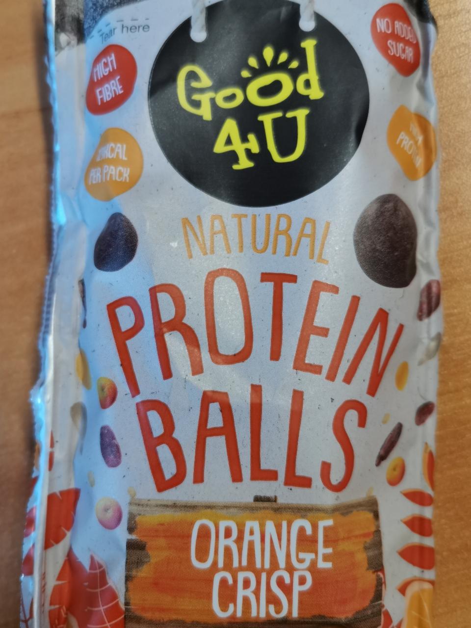 Fotografie - Natural Protein Balls Orange crisp Good4U