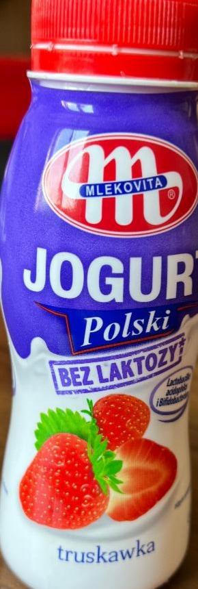 Fotografie - jogurt polski bez laktozy truskawka Mlekovita