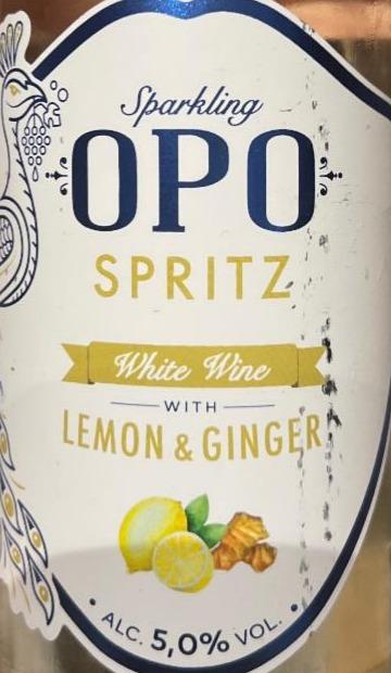 Fotografie - Spritz White Wine with Lemon & Ginger Sparkling OPO