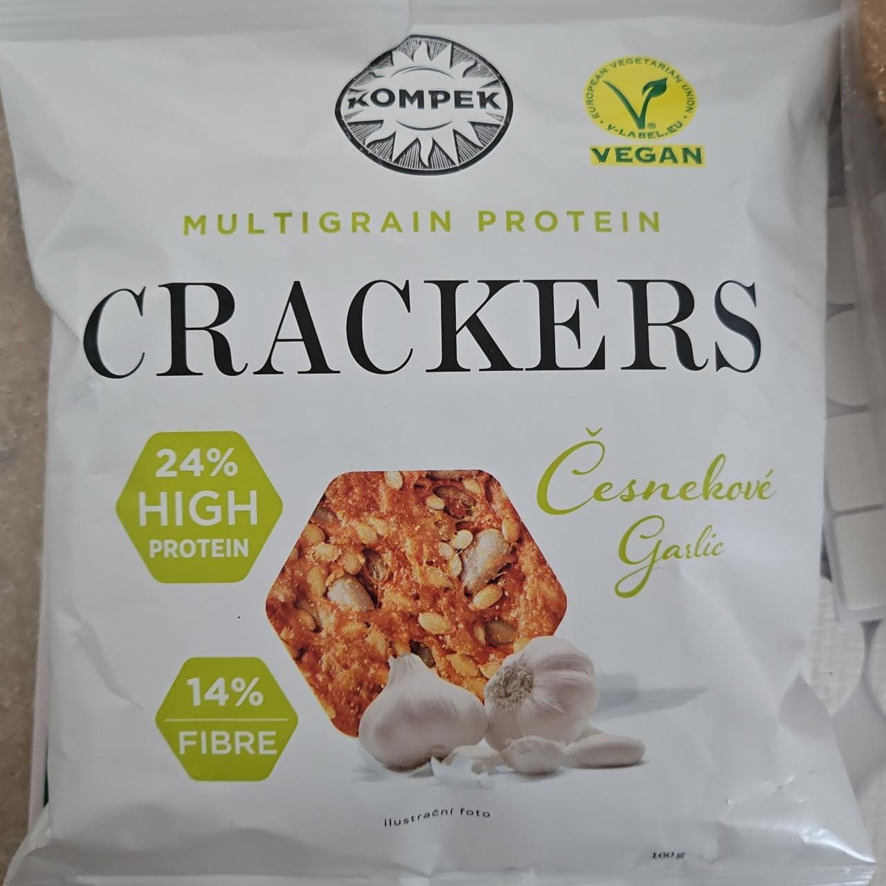 Fotografie - crackers multigrain protein česnekové Kompek