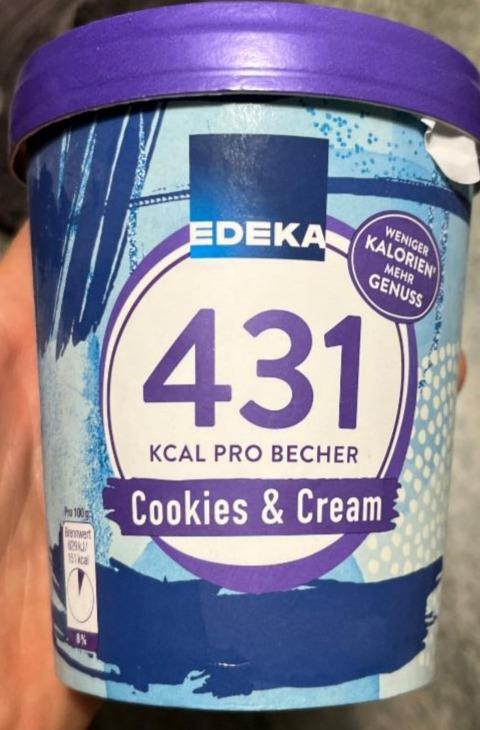 Fotografie - Cookies & Cream 431 kcal pro becher Edeka