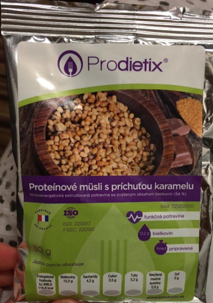 Fotografie - Proteinové müsli s příchutí karamelu Prodietix
