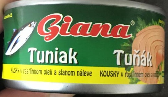 Fotografie - Tuňák kousky v rostlinném oleji a slaném nálevu Giana