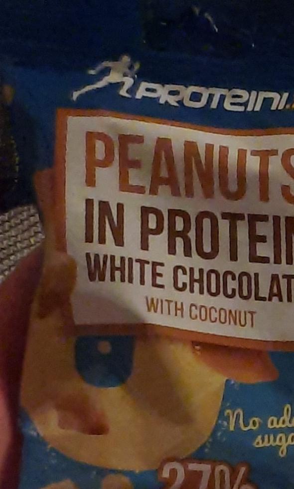 Fotografie - Peanuts in protein White chocolate with coconut Proteini.si