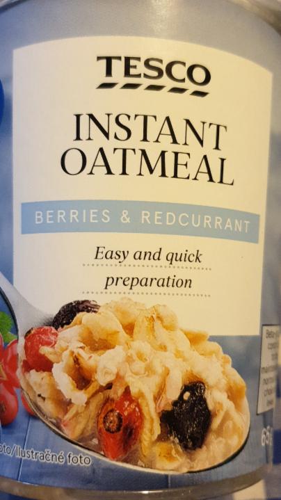 Fotografie - Instant Oatmeal berries & redcurrant Tesco