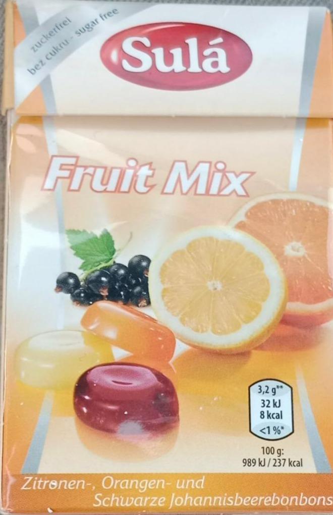 Fotografie - Fruit mix Zitronen-Orangen und Schwarze Johannisbeerebonbons Sulá