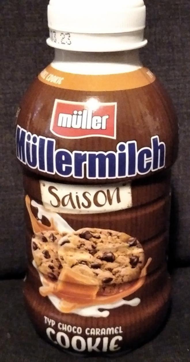 Fotografie - Müllermilch Saison typ choco caramel cookie Müller