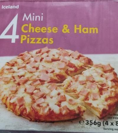 Fotografie - 4 Mini Pizzas – Cheese & Ham - Iceland