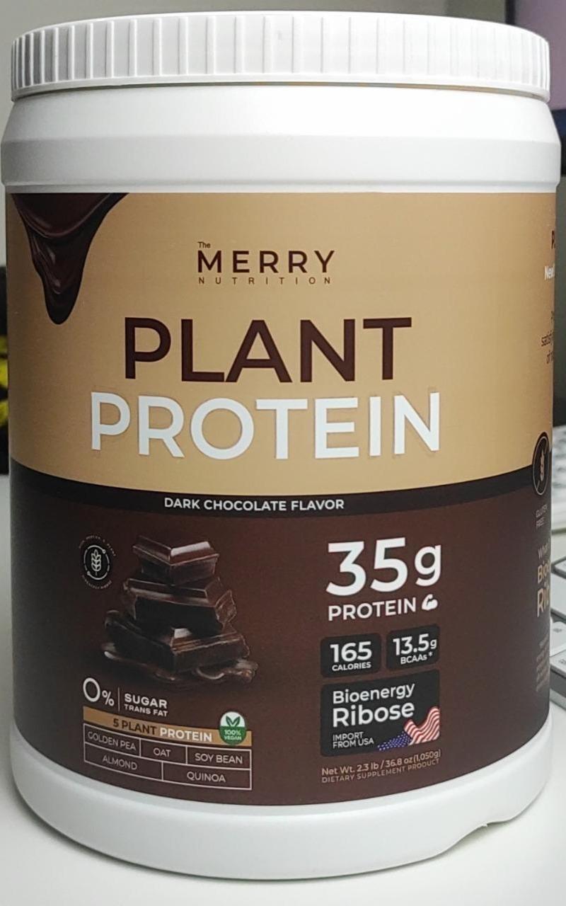 Fotografie - The Merry Nutrition Plant Protein Dark Chocolate Flavor