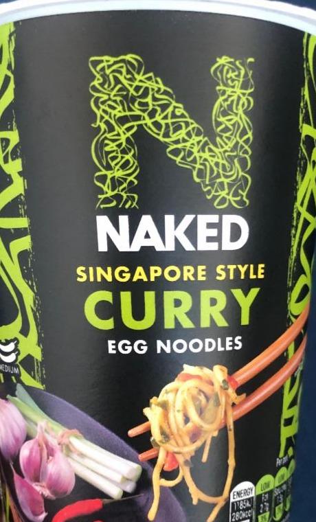 Fotografie - singapore style curry egg noodles Naked