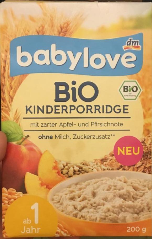 Fotografie - Bio Kinderporridge mit zarter Apfel- und Pfirsichnote - Babylove