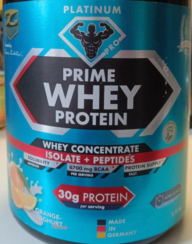 Fotografie - Prime Whey protein platinum Orange-Yoghurt Z-Konzept