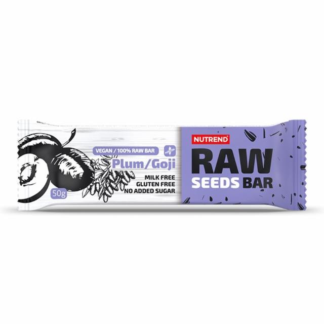 Fotografie - Raw seeds bar plum goji (švestka + goji) Nutrend