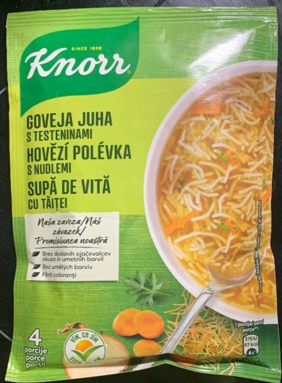Fotografie - Hovězí polévka s nudlemi Knorr