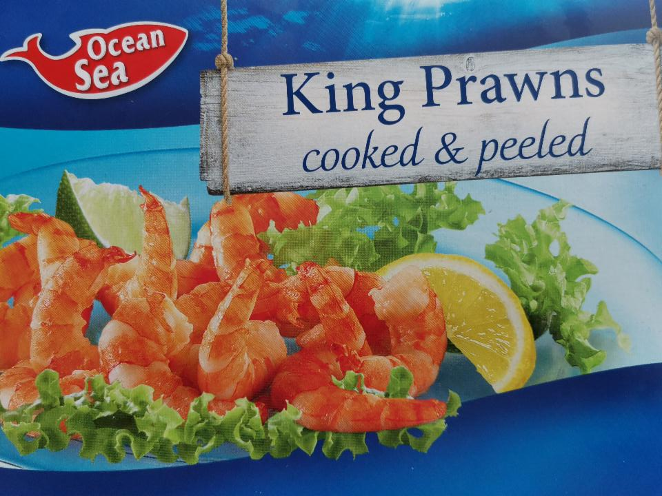 Fotografie - King Prawns cooked and peeled Ocean sea