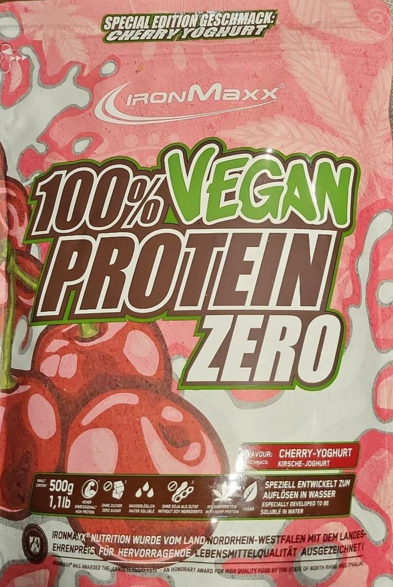 Fotografie - 100% Vegan protein zero CHerry-Yoghurt IronMaxx