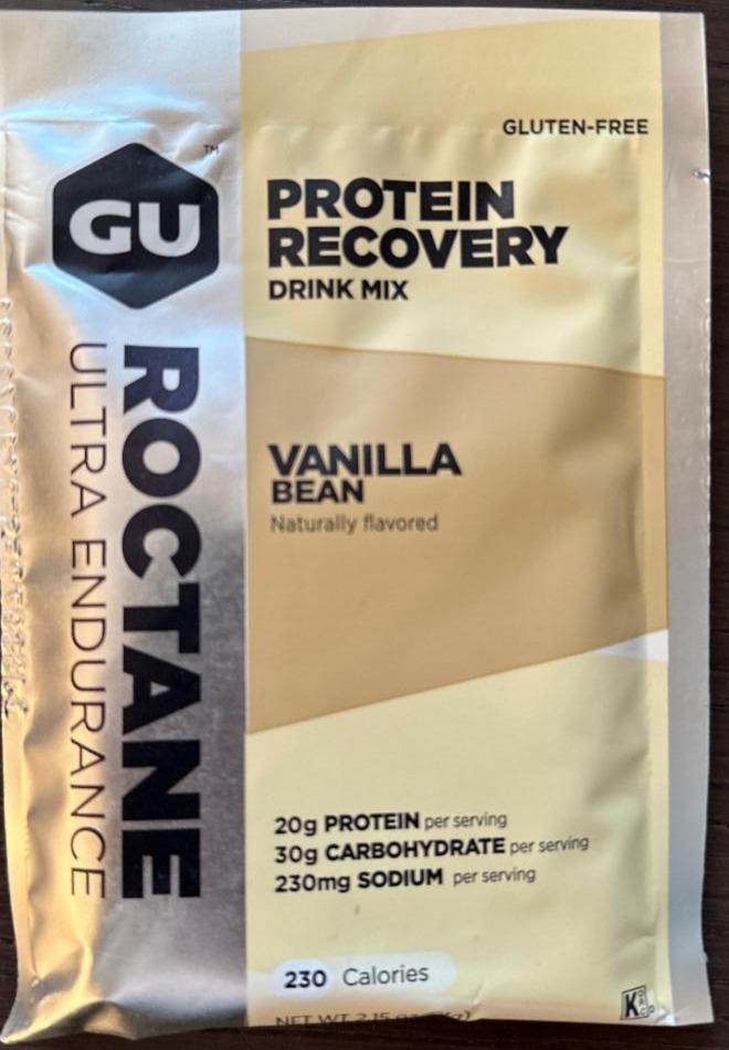 Fotografie - Protein recovery drink mix vanilla bean GU