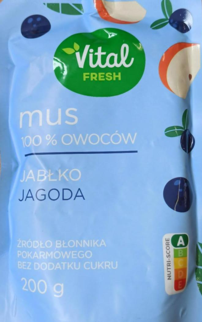 Fotografie - Mus 100% owoców Jablko Jagoda Vital fresh