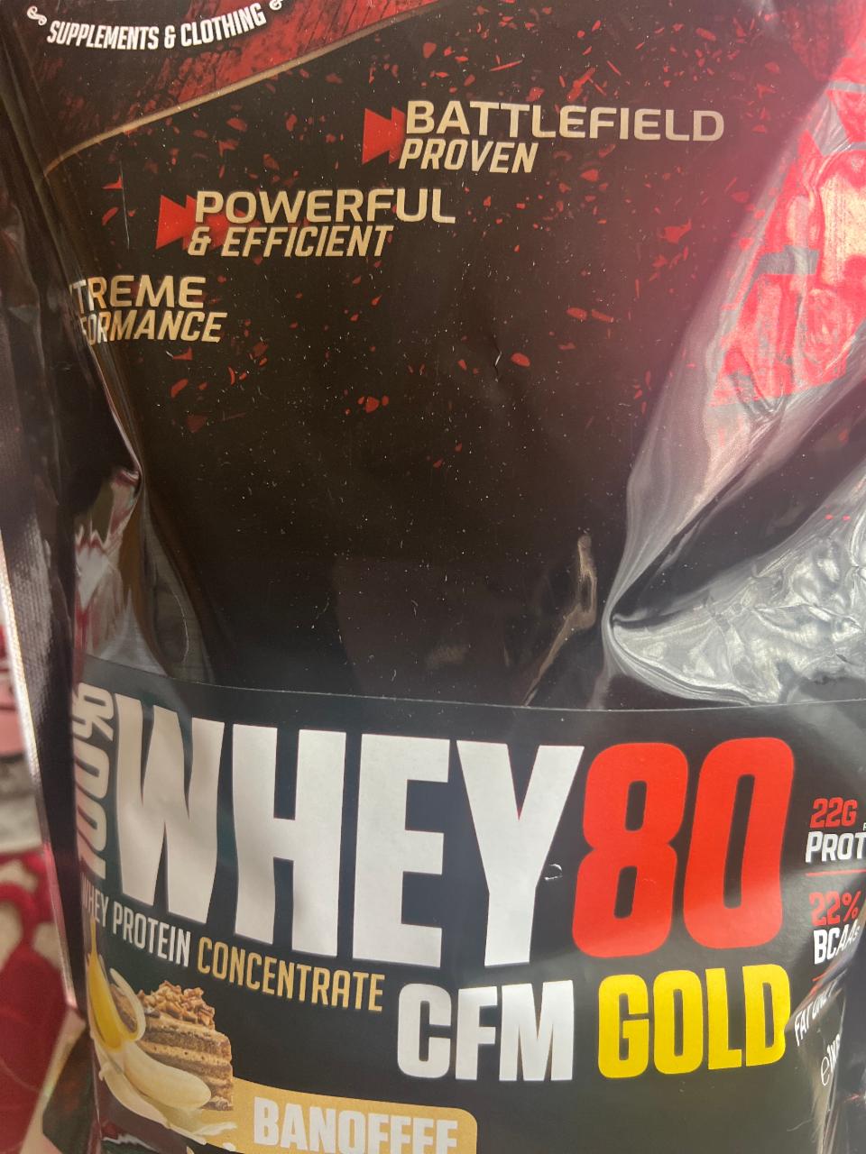 Fotografie - Whey 80 Protein Concentrate CFM Gold Banoffee Warrior