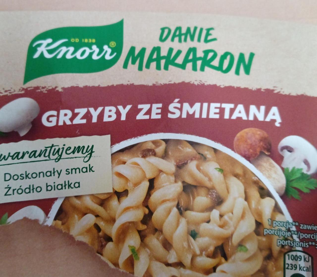 Fotografie - Danie makaron Grzyby ze śmietaną Knorr