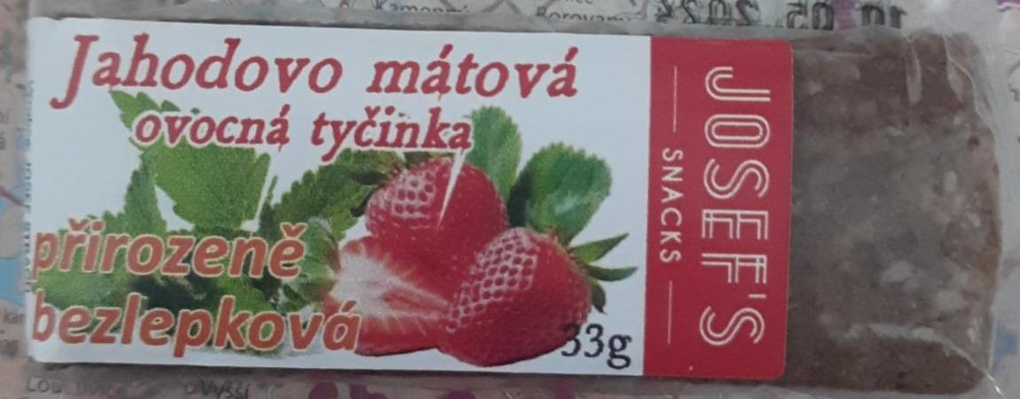 Fotografie - Jahodovo mátová ovocná tyčinka Josef's snacks