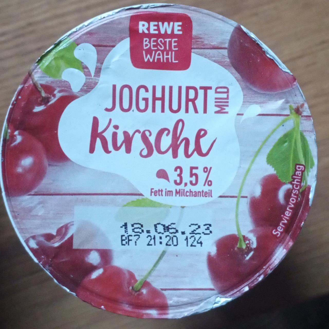 Fotografie - Joghurt Kirsche mild 3,5% REWE Beste Wahl