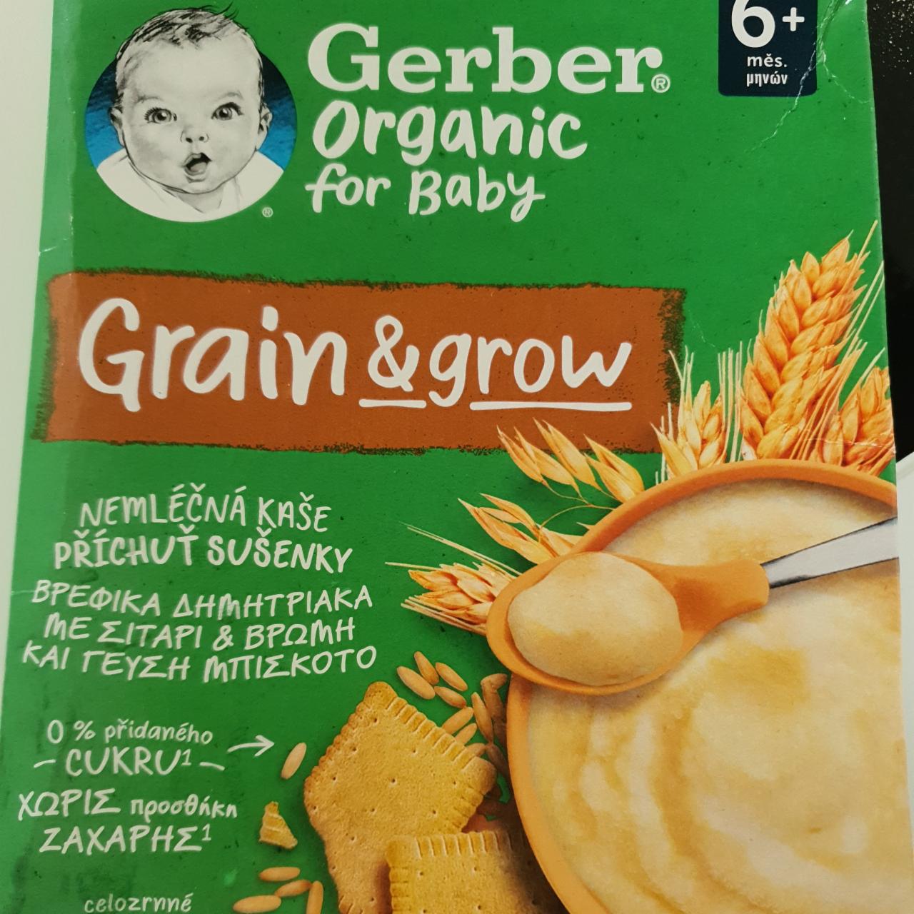 Fotografie - Grain & grow Nemléčná kaše s příchutí sušenky Gerber Organic