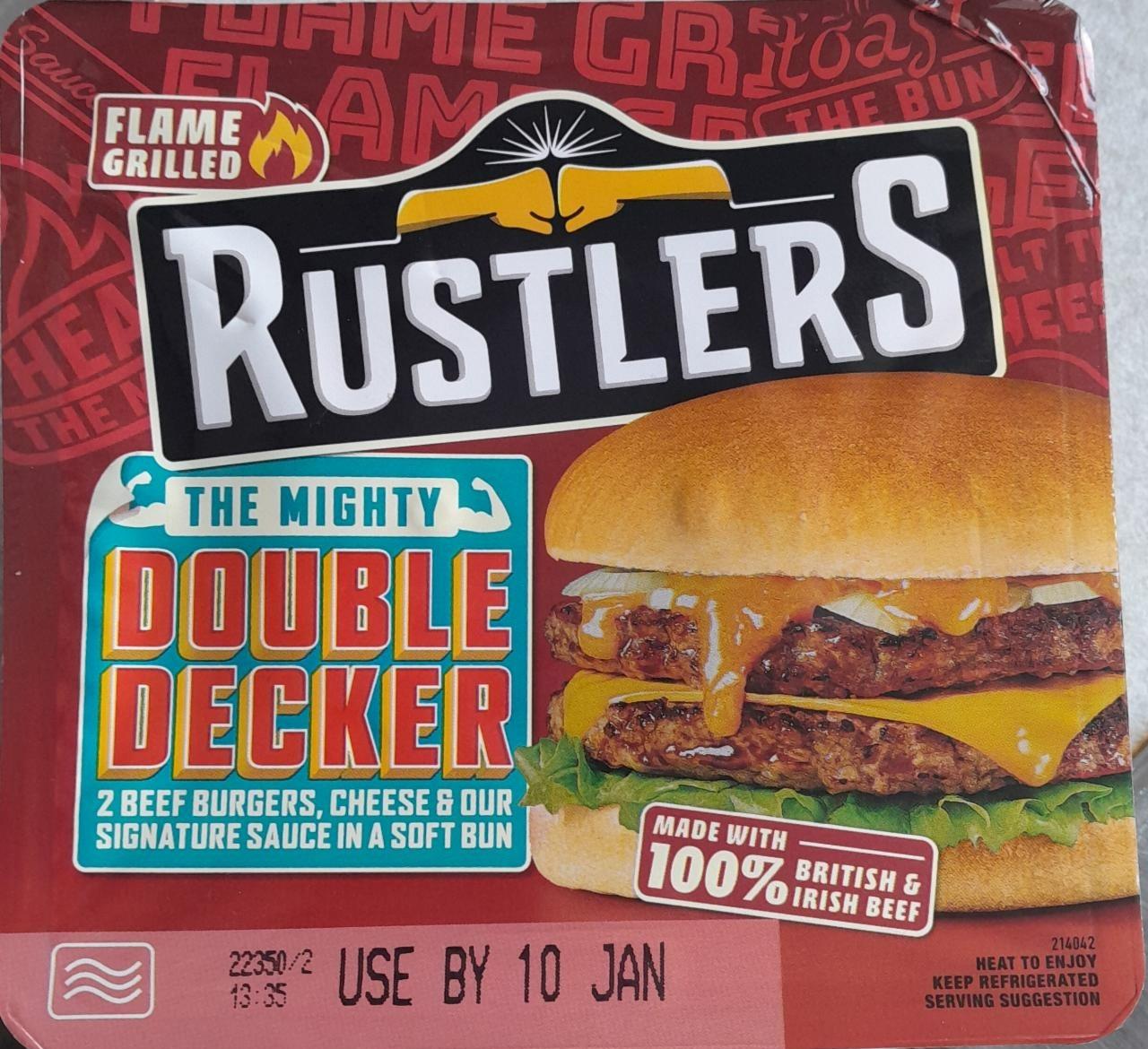 Fotografie - Double decker beef burgers Rustlers