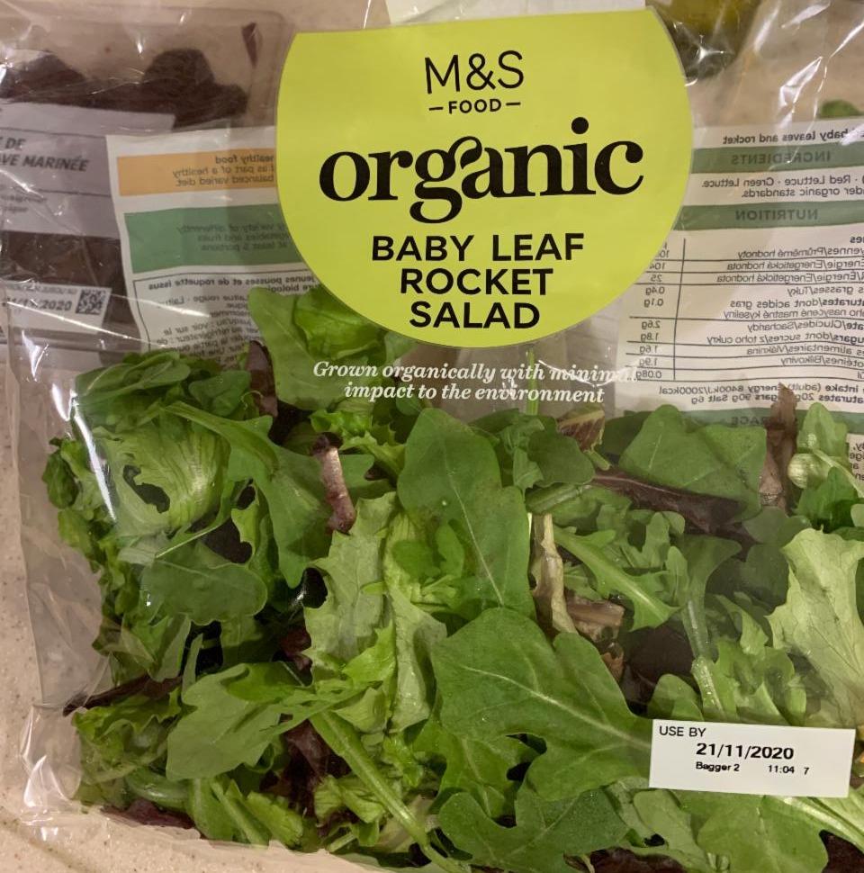 Fotografie - Organic Baby leaf rocket salad M&S Food