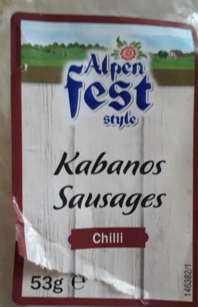 Fotografie - Kabanos Sausages Chilli Alpen fest style