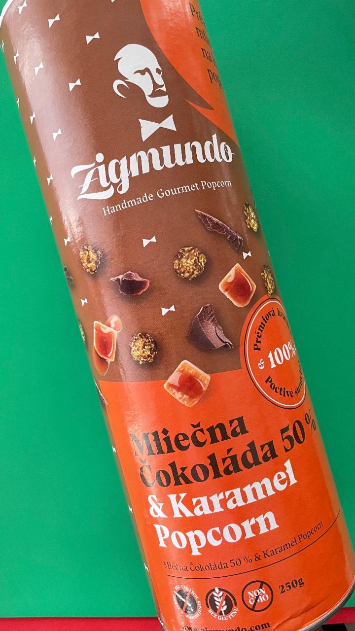 Fotografie - Popcorn Mléčná čokoláda 50% a karamel Zigmundo