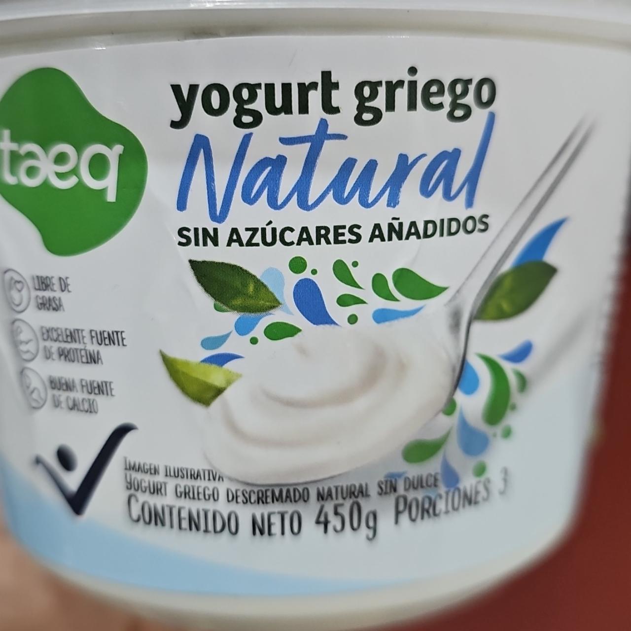 Fotografie - Yogurt griego natural Taeq