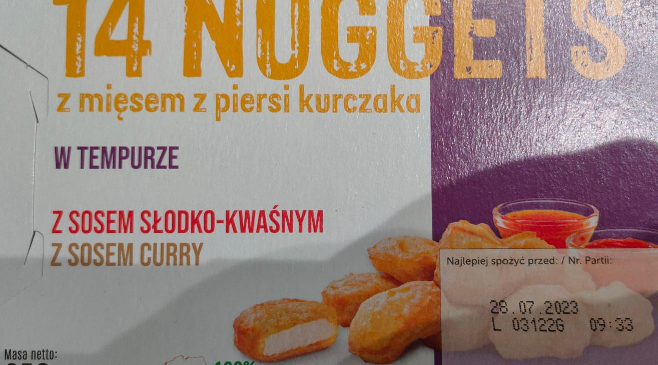 Fotografie - 14 nuggets z mięsem z piersi kurczaka w tempurze