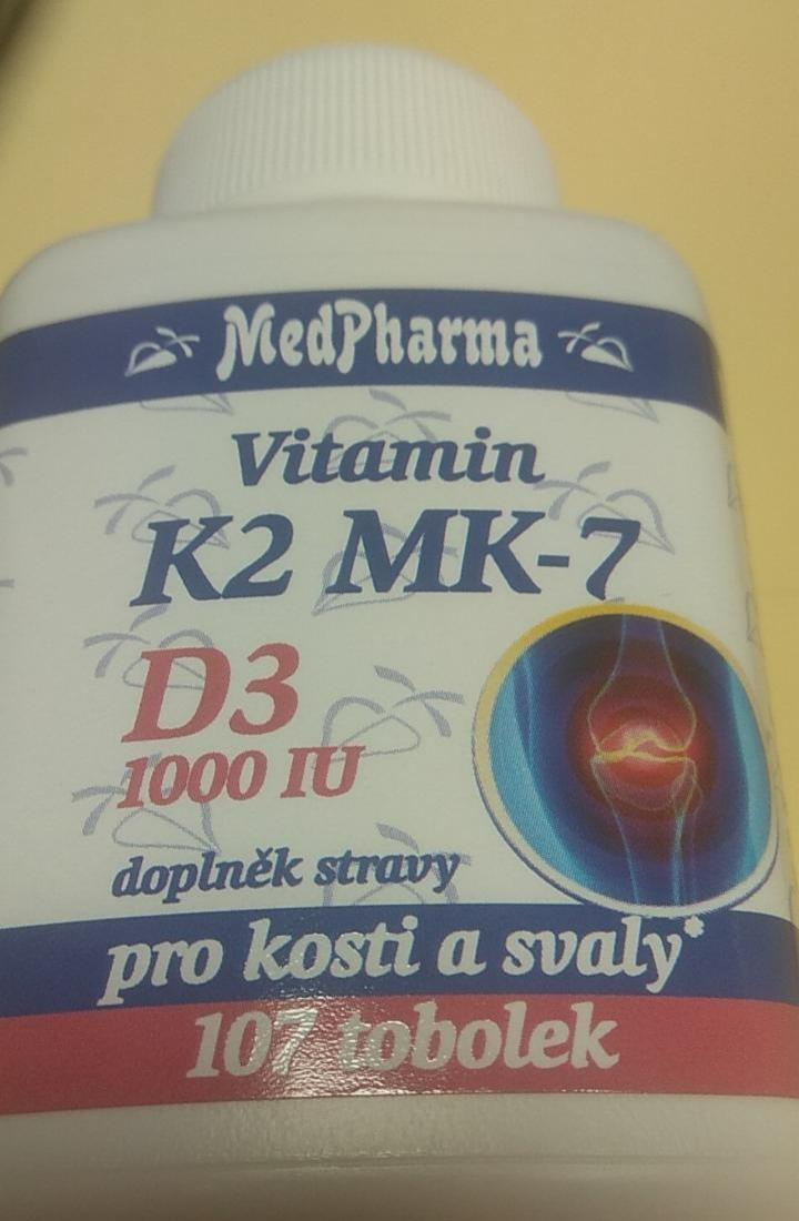 Fotografie - vitamin K2 MK-7 D3 1000 IU MedPharma