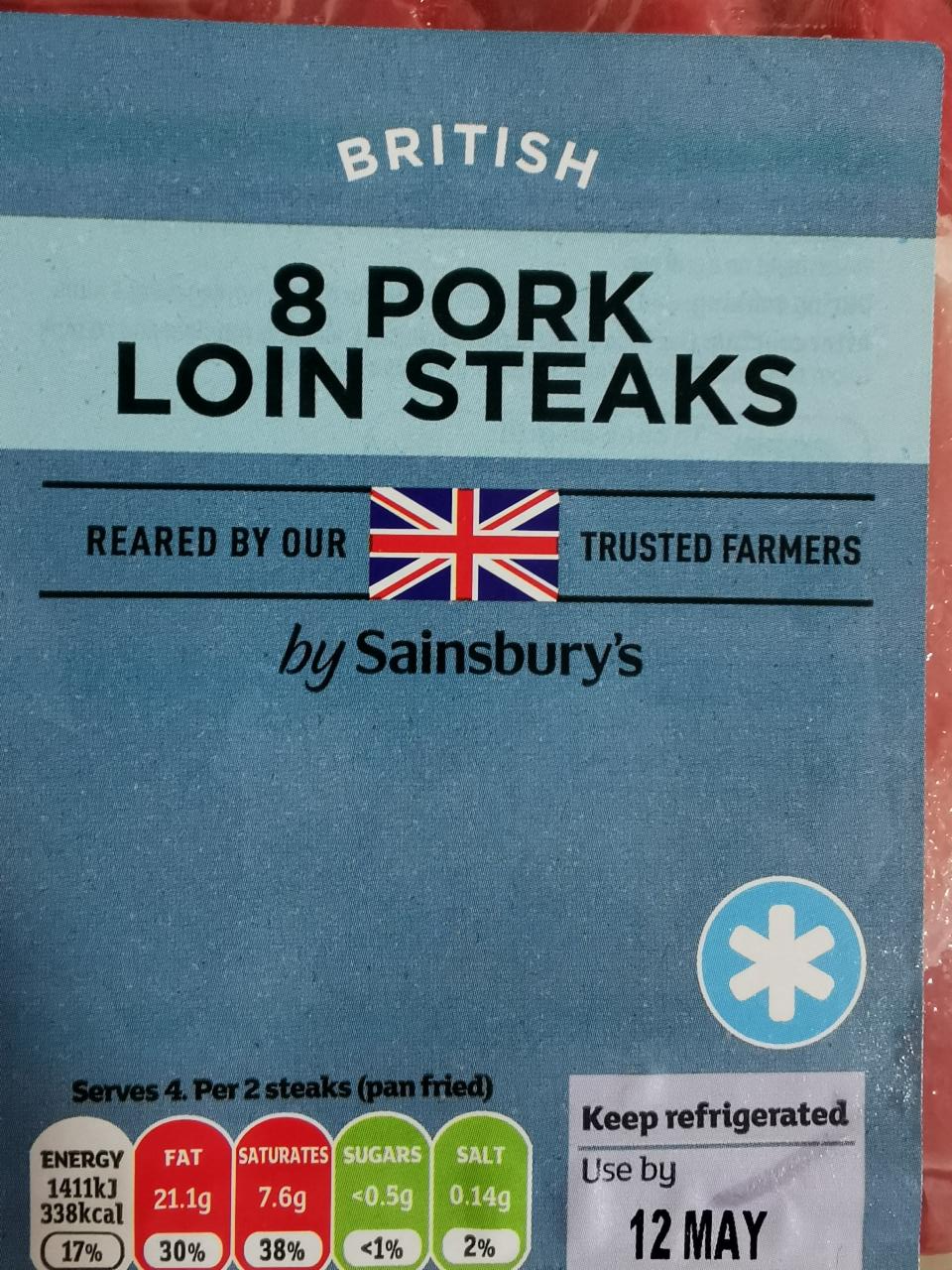 Fotografie - 8 Pork Loin Steaks by Sainsbury's 